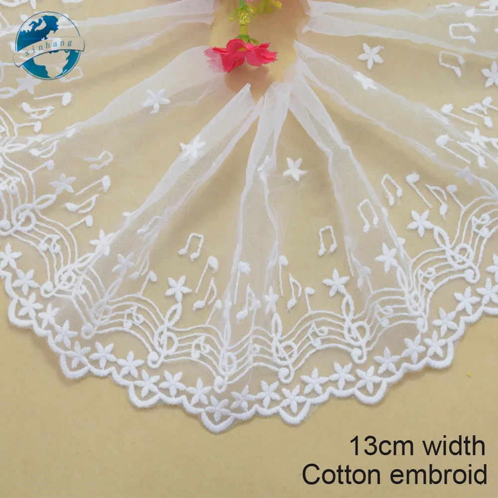Вышивка из хлопка ширина 13 см искусственная отделка кружевом или основовязание