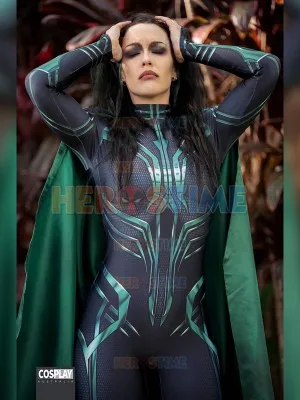 Костюм для косплея Хеллоуина Тор Ragnarok Hela боди с принтом супергероя Zentai на