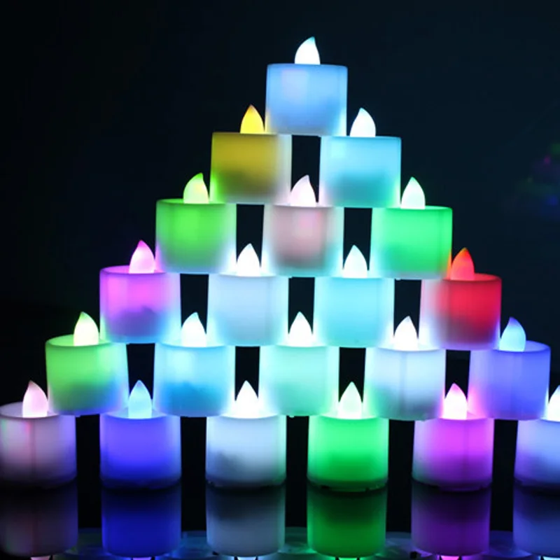 'Best' 7 цветов LED изменяющаяся электронная беспламенная Свеча лампа для