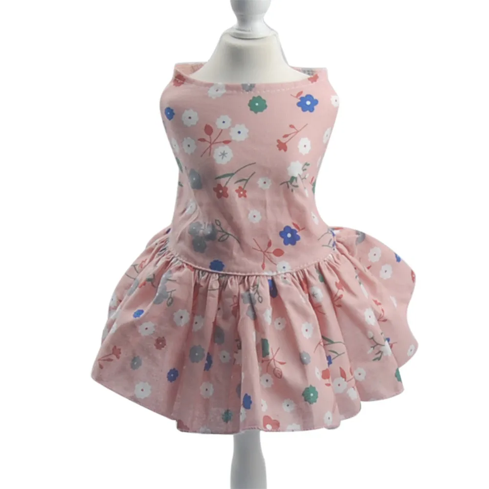 2018 TOP FASHION Colorful Pet Sunflower Printing Skirt Teddy Cute Puppy Dog Clothes 0425 | Дом и сад