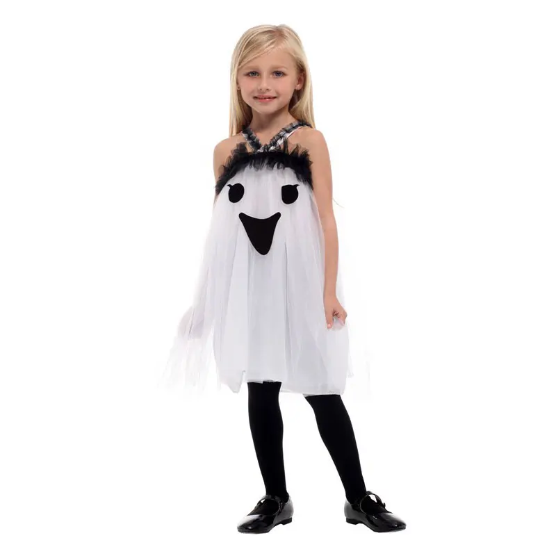Детский костюм-пачка с рюшами и привидениями для девочек | Тематическая одежда