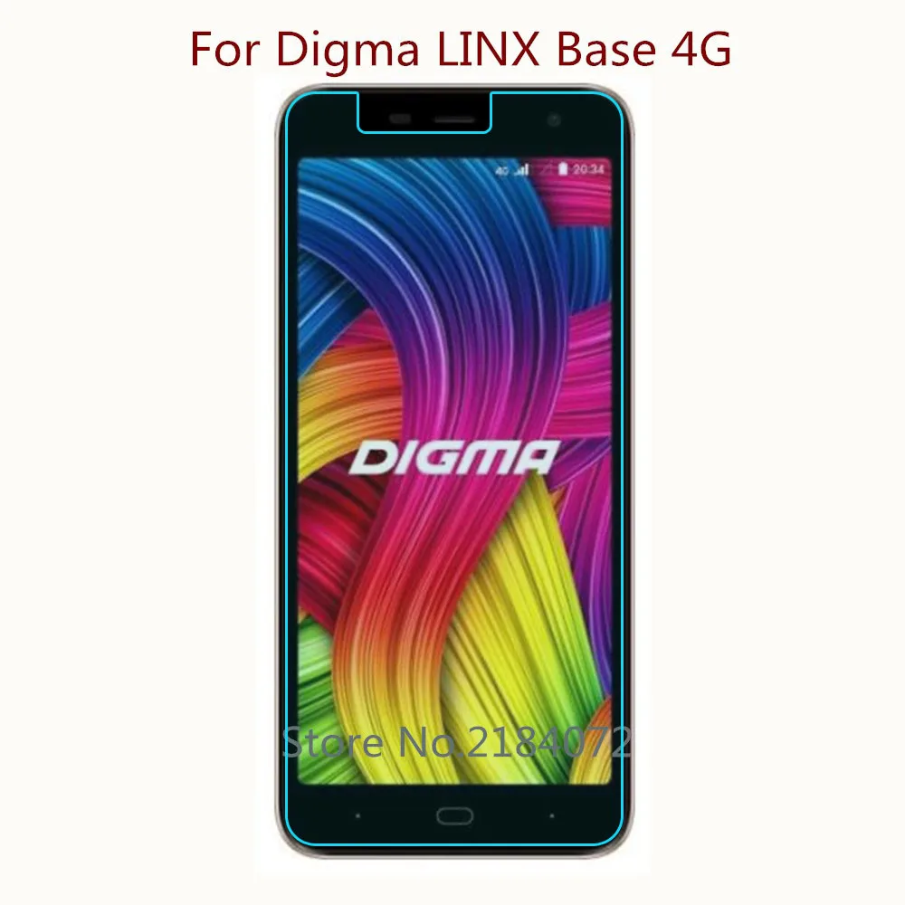 Защитное стекло 9H 2.5D для телефона Digma LINX Base 4G закаленное смартфона Защитная