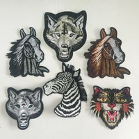 new wolf with embroidered patches fashion applique lron on patch for clothes bags diy decal apparel accessory 1pcs