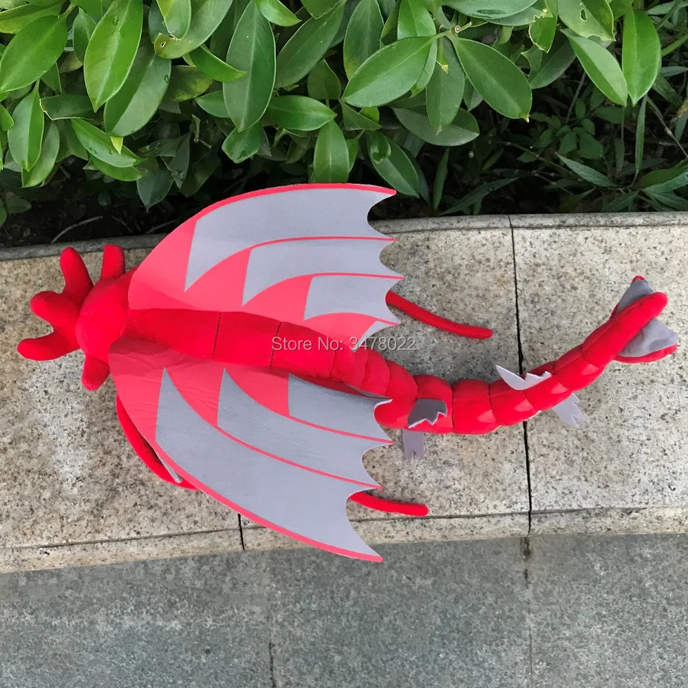 Плюшевые игрушки Gyarados Мега Эволюция красный блестящий и синий дракон игрушка