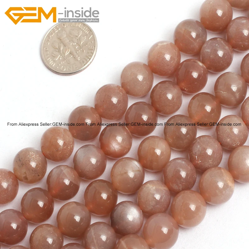 Жемчужные бусины 6 12 мм из натурального камня Оранжевые Бусины лунного для