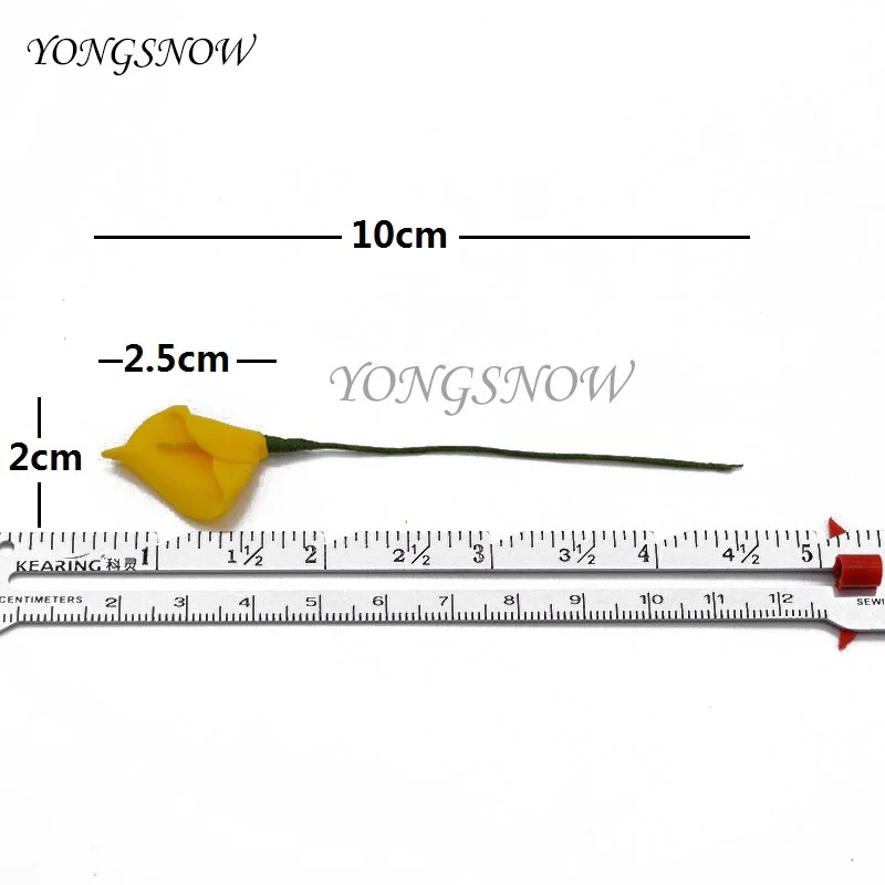 24 шт. 2-2,5 см DIY Мини Калла Лилия PE искусственные цветы из пены Свадебные украшения ручной работы букет имитация цветок декор 8DA010
