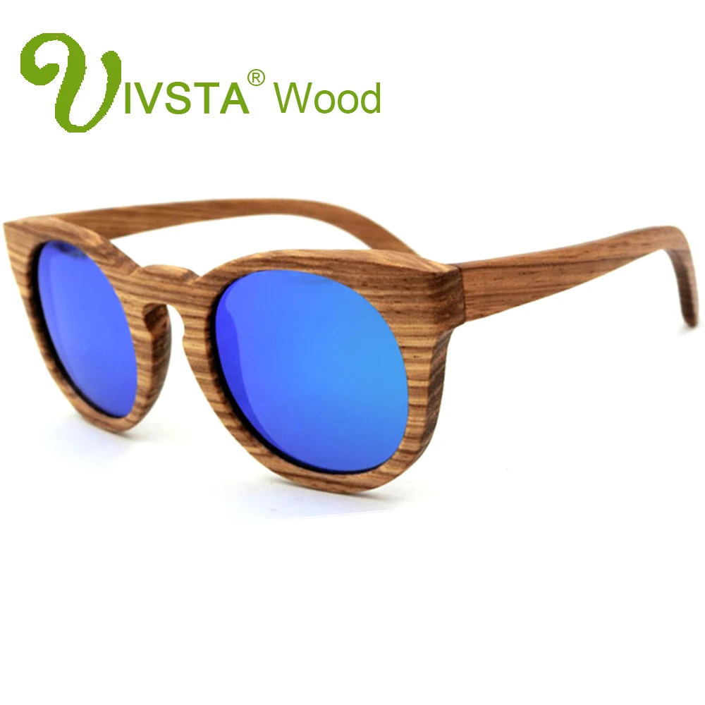 

IVSTA Handmade Wooden Sunglasses Women Polarized Glasses Zebra Wood Sunglasses Polaroid Summer Nature Cat Eye Sunglasses VW1225