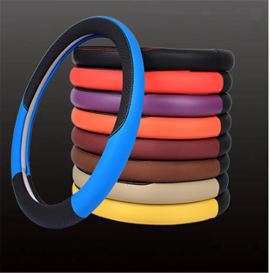 Автомобильные запчасти кожаный ткачества чехол на руль 38 см или 15 дюймов для Kia