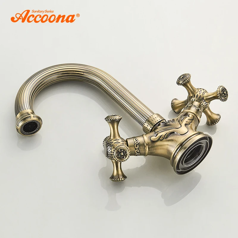 Accoona античный кран из латуни для умывальника установленный на палубе с одной