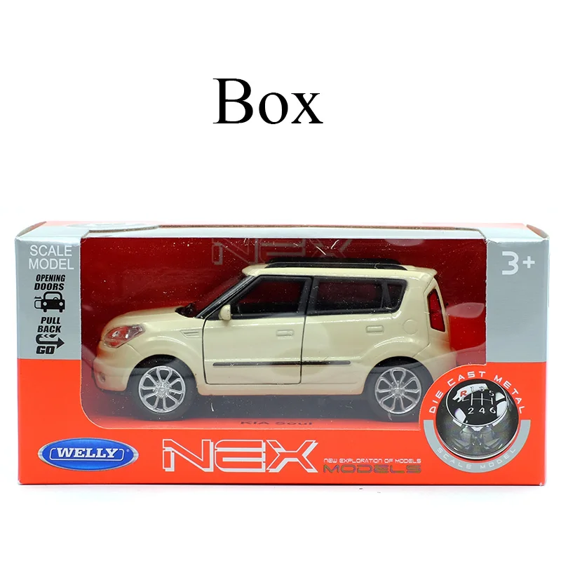 White(box) WELLY 1:36 Soul SUV литая под давлением модель автомобиля игрушка с вытягиванием для детей подарки коллекция игрушек - Цвет: White(box)