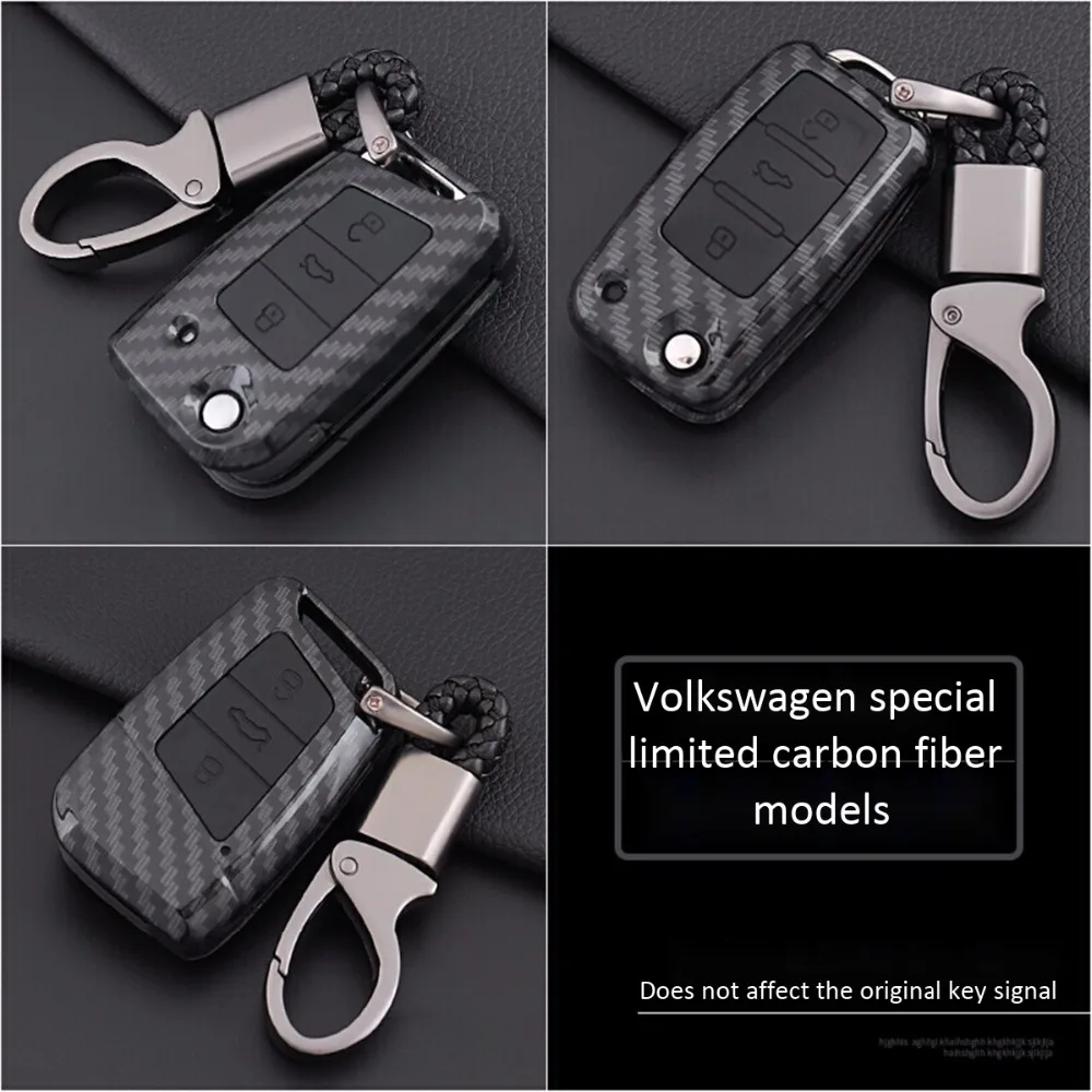 ПВХ карбоновый чехол для ключей автомобиля Volkswagen VW Golf 7 MK7 Tiguan Touran 2017 Skoda Octavia A7 RS