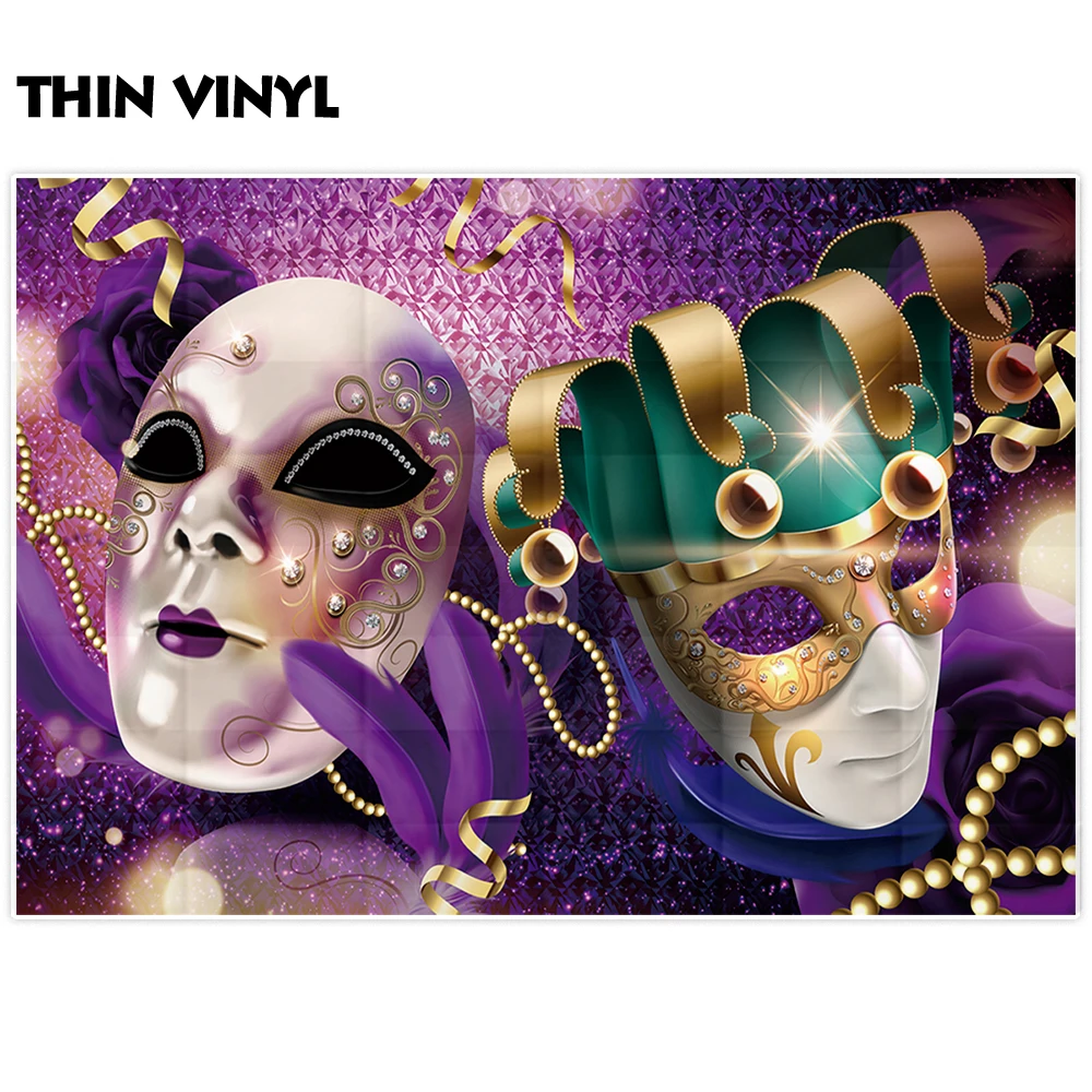 Фон Funnytree карнавал Марди Гра цветная маска плакат маскарадный фон фотозона