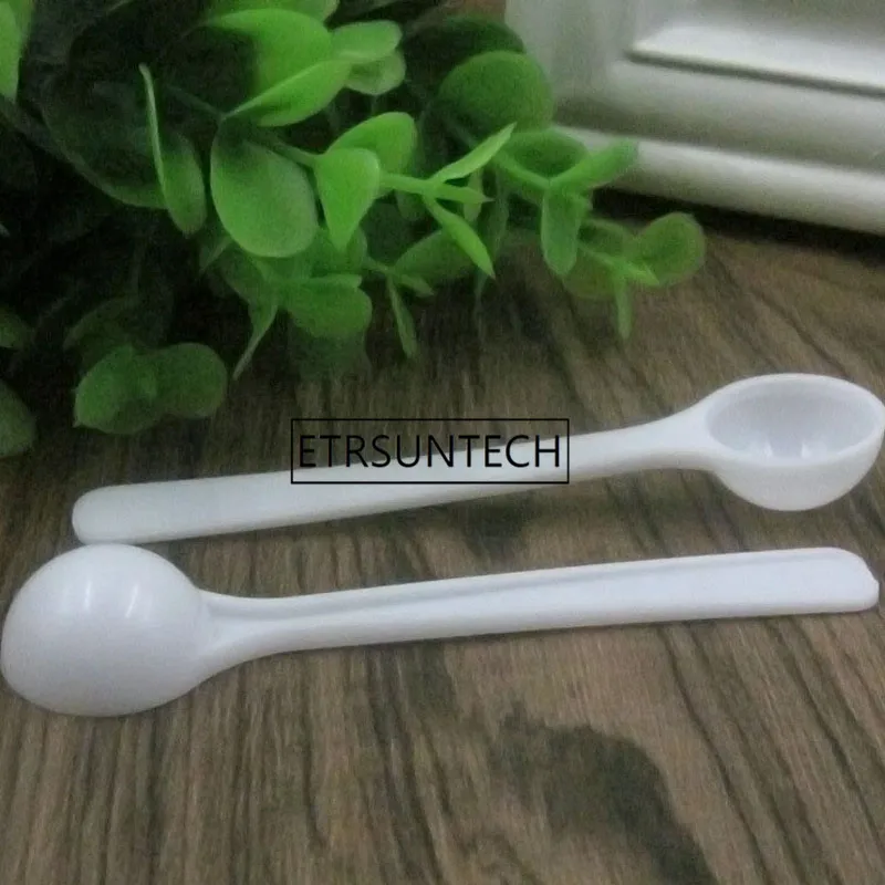 Фото Профессиональные пластиковые мерные ложки/дозаторы 1 г для продуктов/молока/стирального порошка, белые, прозрачные №1