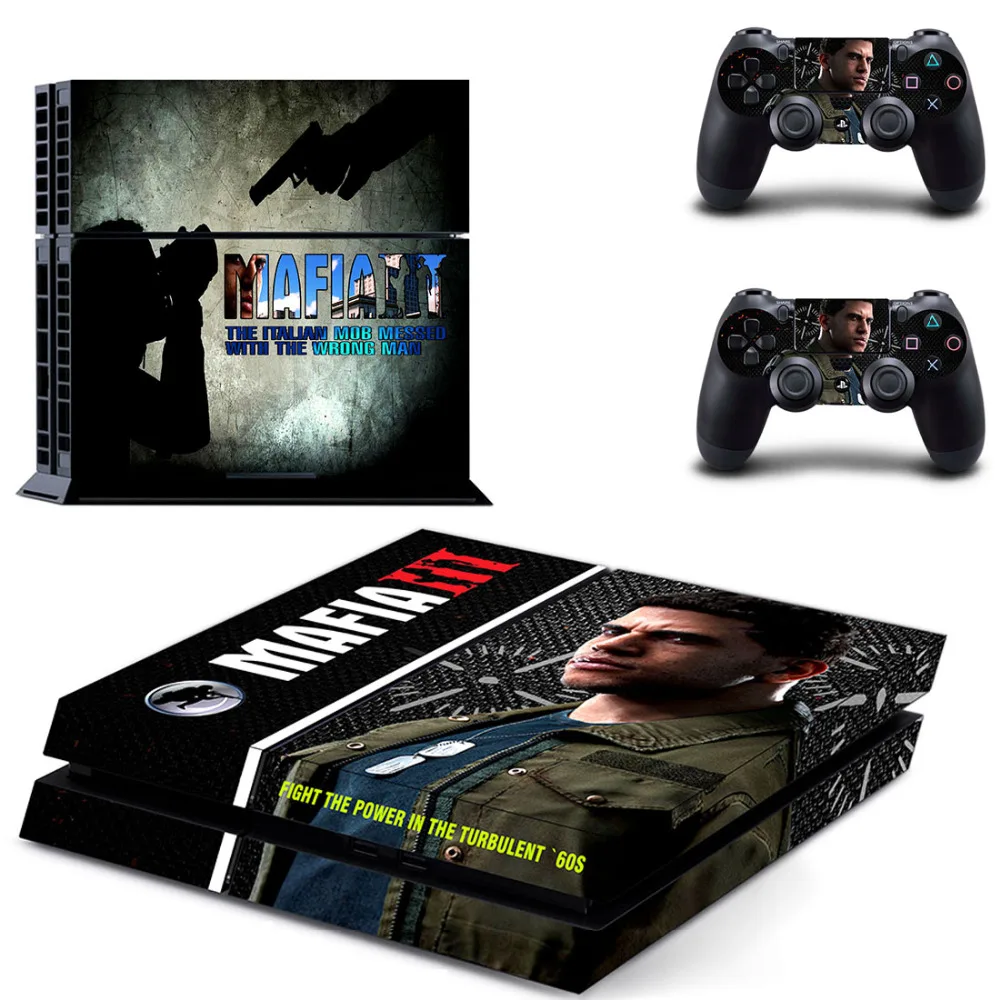 Виниловые наклейки Mafia III чехол для игры PS4 Для PlayStation 4 и 2 контроллера|cover sticker|cover