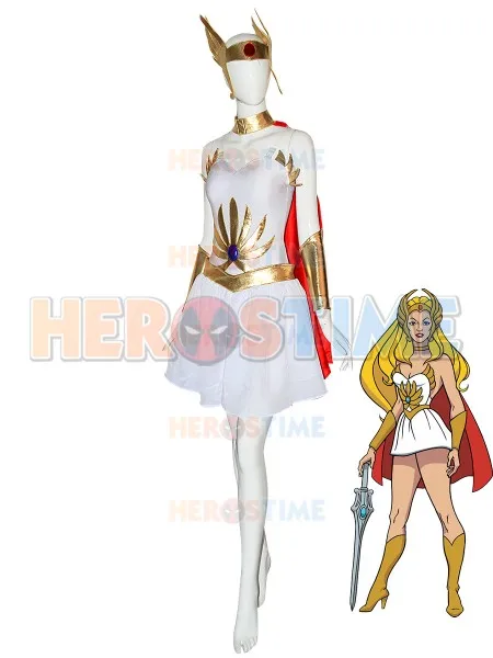 She Ra Princess of Power Halloween Cosplay Costume High Quality Spandex Zentai Bodysuit Dress Halloween costume for woman