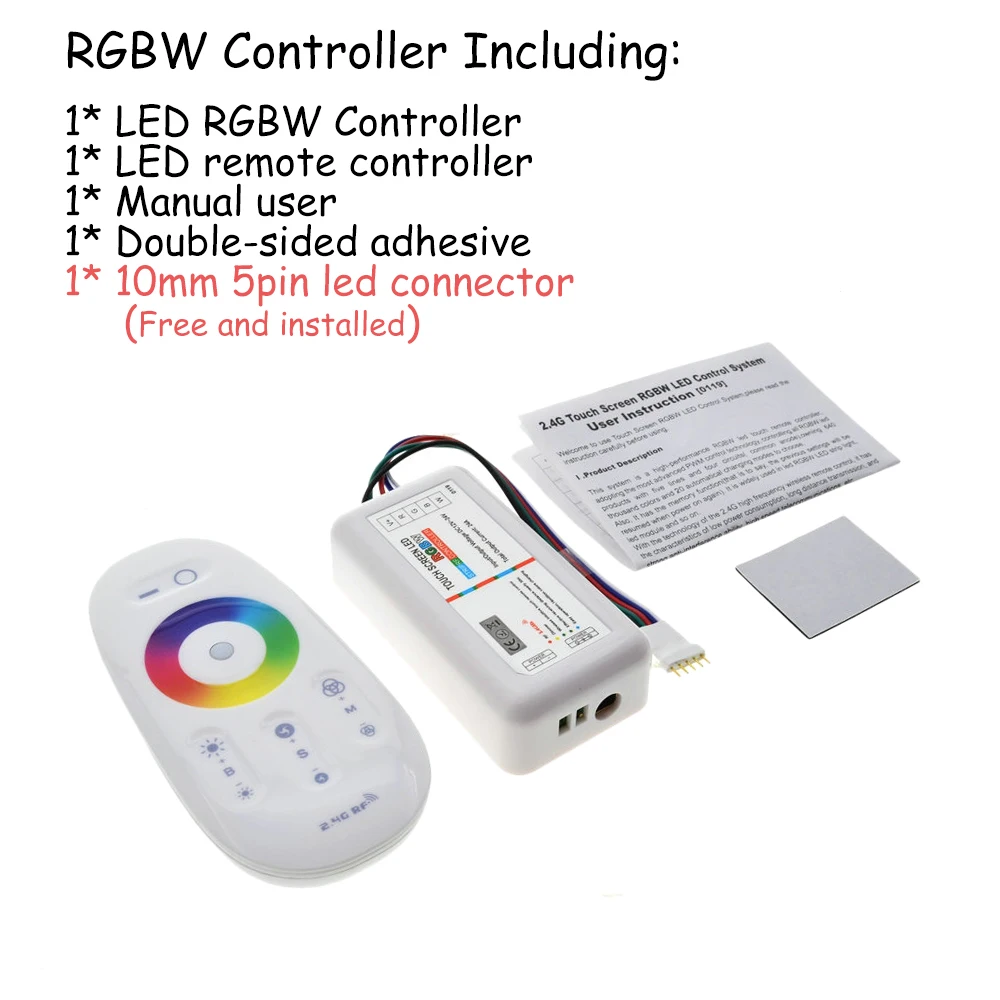 RGBW / RGB светодиодный контроллер с сенсорным экраном 2 4G DC12-24V 18A канал