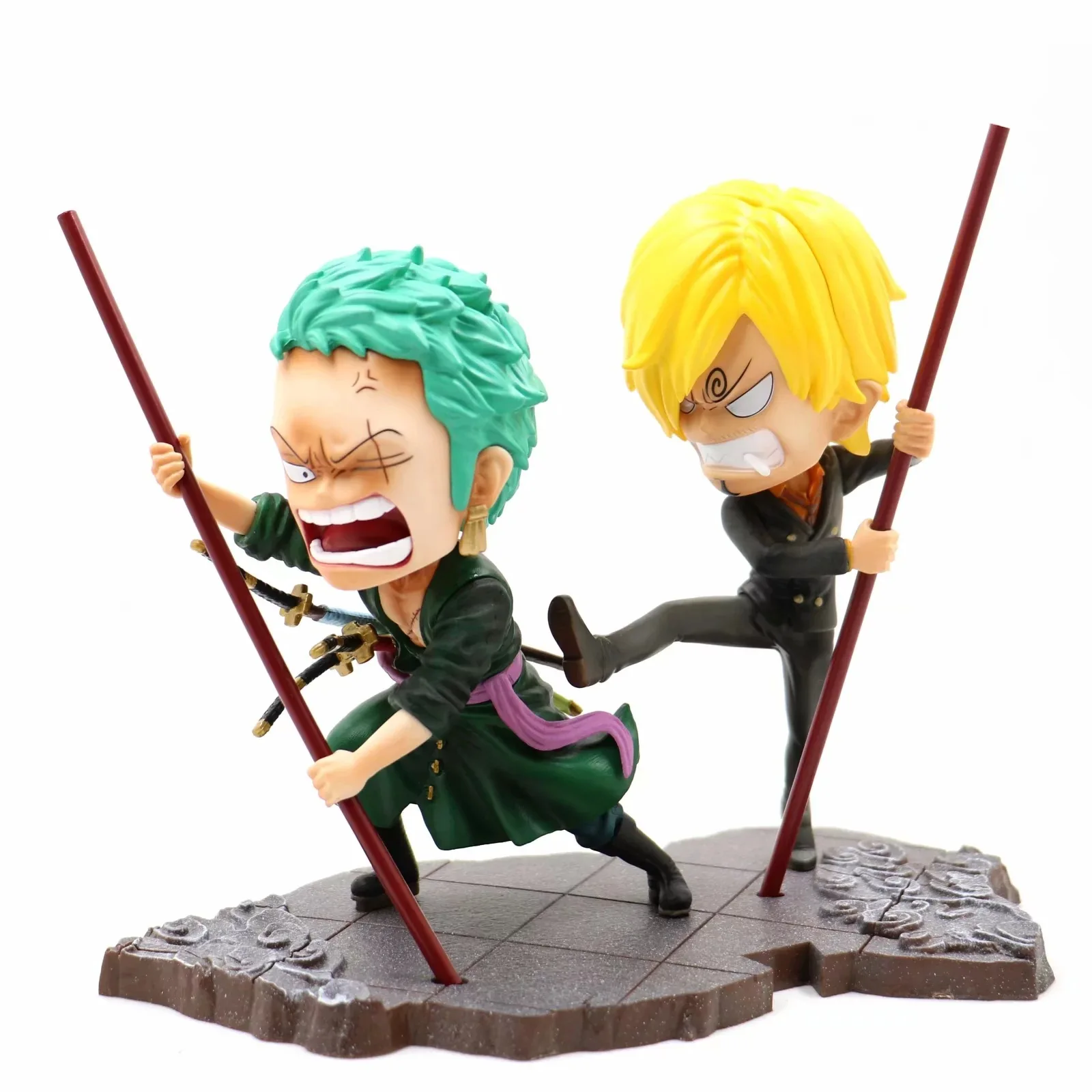 Фигурка японского аниме one piece Q version Sanji/Roronoa Zoro 17 см экшн фигурка Коллекционная