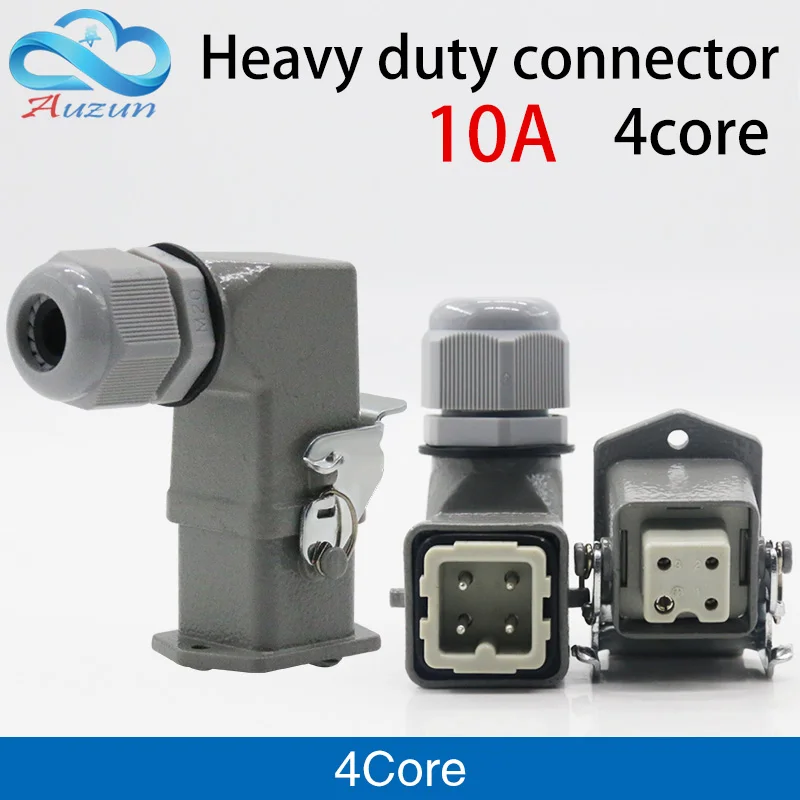 Сверхмощный разъем 4 (3 + 1) core5 (4 core10A 250В локоть в горячий канал потока авиационный
