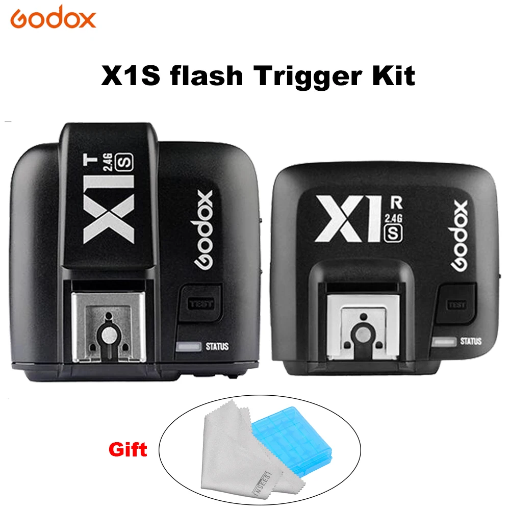 GODOX X1S комплект триггера вспышки 2 4 ГГц 1/8000 с беспроводной E TTL передатчик и