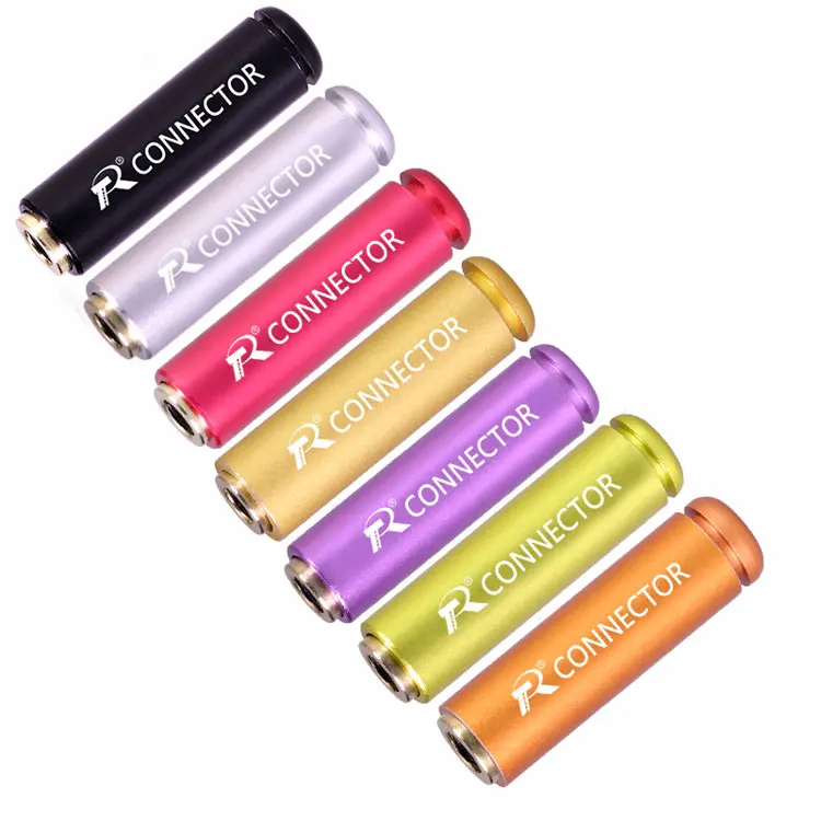 Mixed Colors 10 шт./лот, 3 полюса, стерео 3,5 мм, мини-джек, алюминиевый корпус, Женский 3,5 мм разъем, стерео провод, разъем, адаптер для наушников - Цвет: Mixed Colors