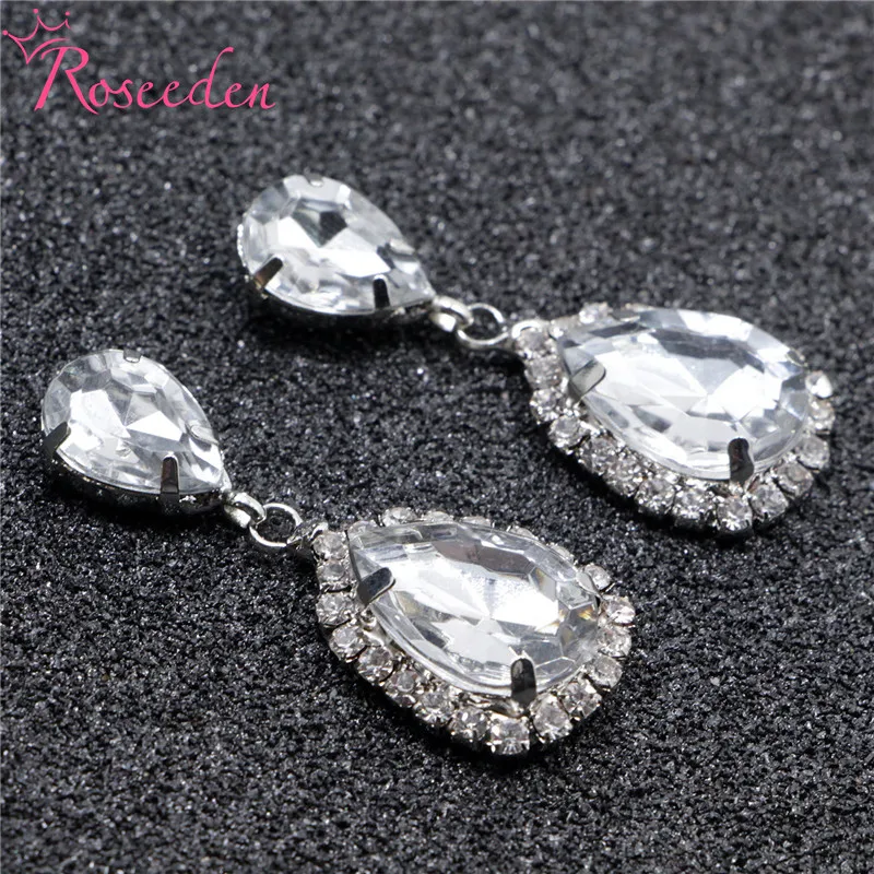 Fashion Jewelry Elegant Shiny Crystal Teardrop Earrings for Wedding Bride earring RE3217 | Украшения и аксессуары