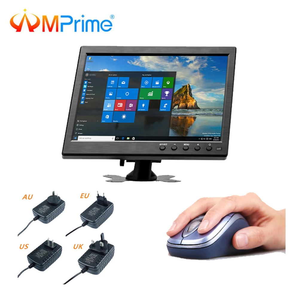 AMPrime 10 1 &quotTFT lcd Автомобильный подголовник монитор VGA/HDMI/AV/USB/SD порт совместимый