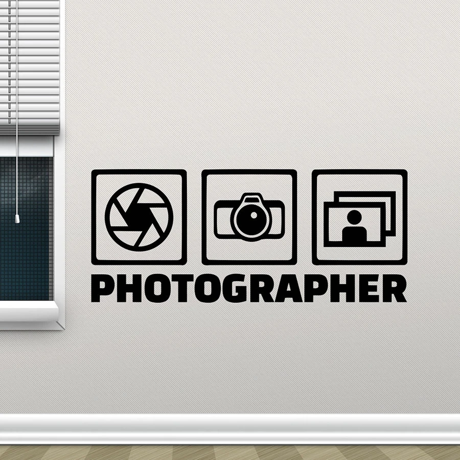Фотограф Настенная Наклейка для фотостудии настенное окно Виниловая декор