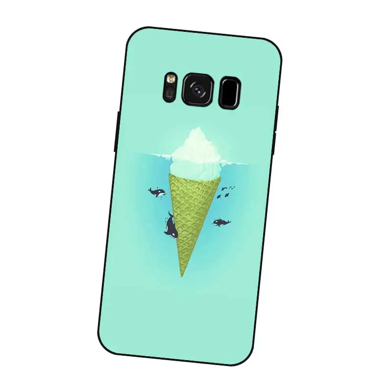 N394 Simple Wallpaper Black Silicone Case Cover For Samsung Galaxy S5 S6 S7 S8 S9 S10 5G S10E S11 S11E Lite Edge Plus |