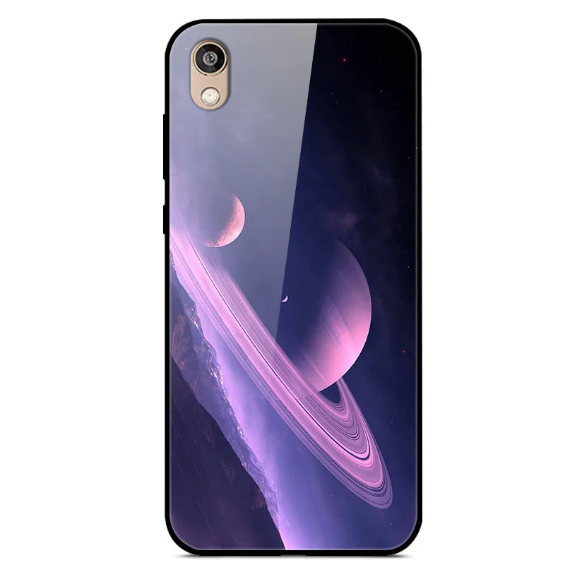 Чехол для Honor 8 S, чехол для huawei Honor 8 S, чехол из закаленного стекла с изображением планеты и космоса, чехол для huawei Honor 8 S 8 S KSE-LX9, чехол