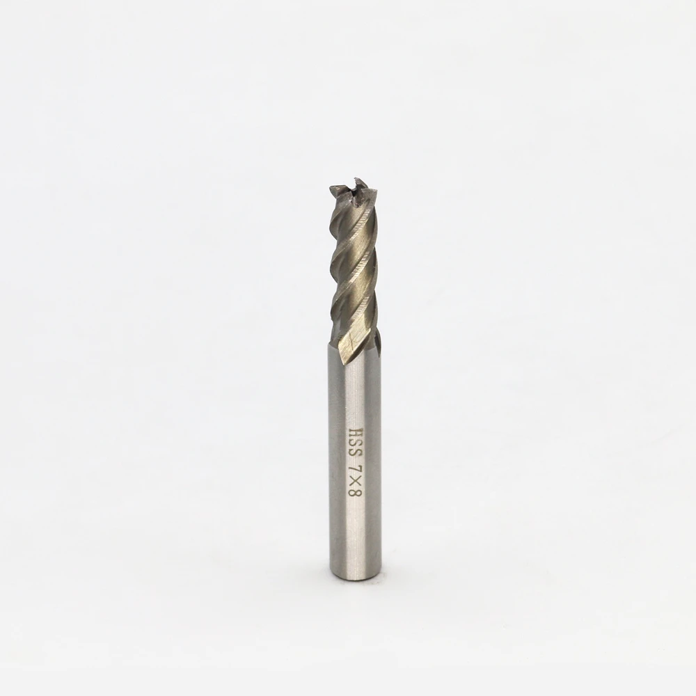 

New 4Flute Head 7mm End mills Milling cutter CNC bits tools W4Mo3Cr4V1 HSS & Aluminium 4F7*8*22*66mm