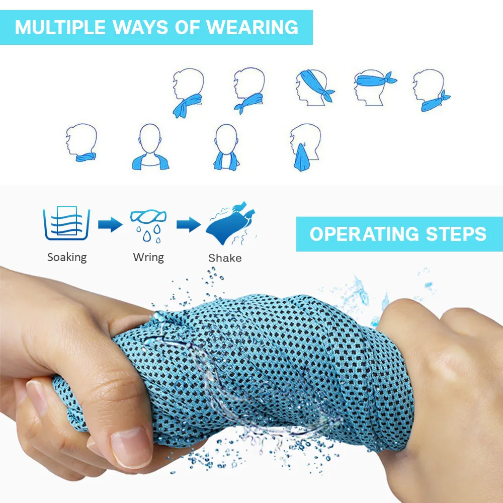 BLUEFILED Спортивное охлаждающее полотенце из микрофибры быстросохнущее Полотенце Для Путешествий, Походов, Кемпинга, йоги для фитнеса бега охлаждающее полотенце