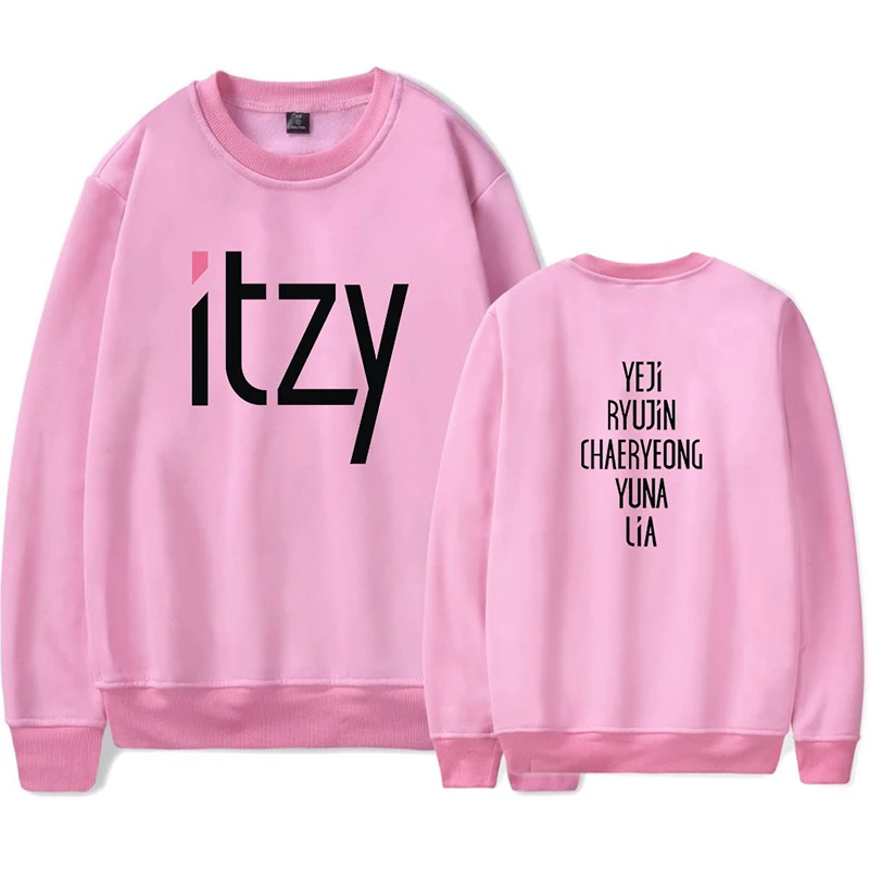 Новые модные толстовки с капюшоном Kpop Itzy принтом для мужчин и женщин Свитшот без