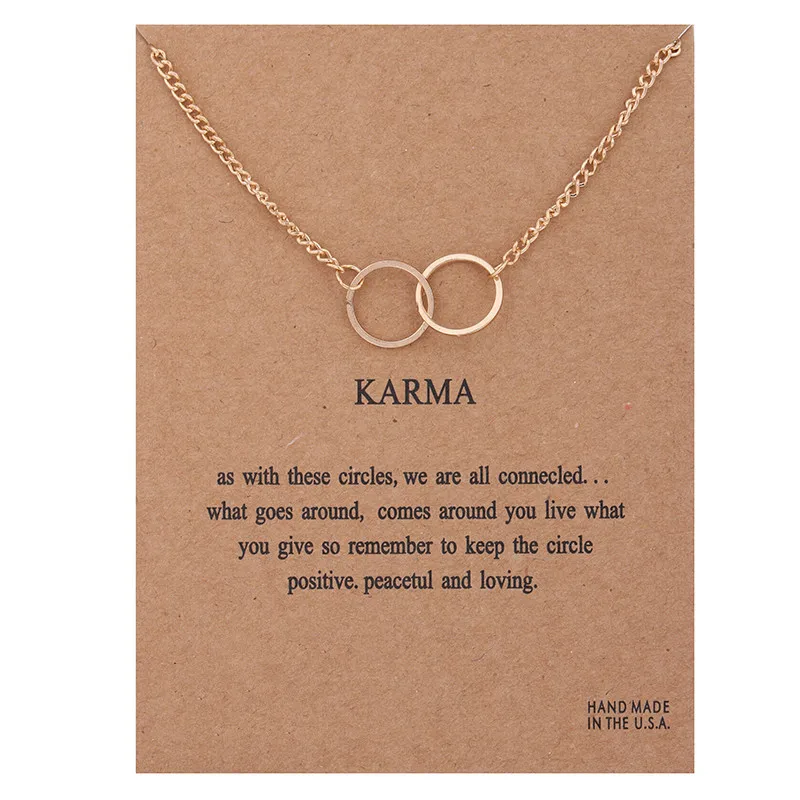New Gold Two Cross Circle Pendant Necklace Hand Stamped Snake Chain Gifts For Women Girls Jewelry Wholesale | Украшения и