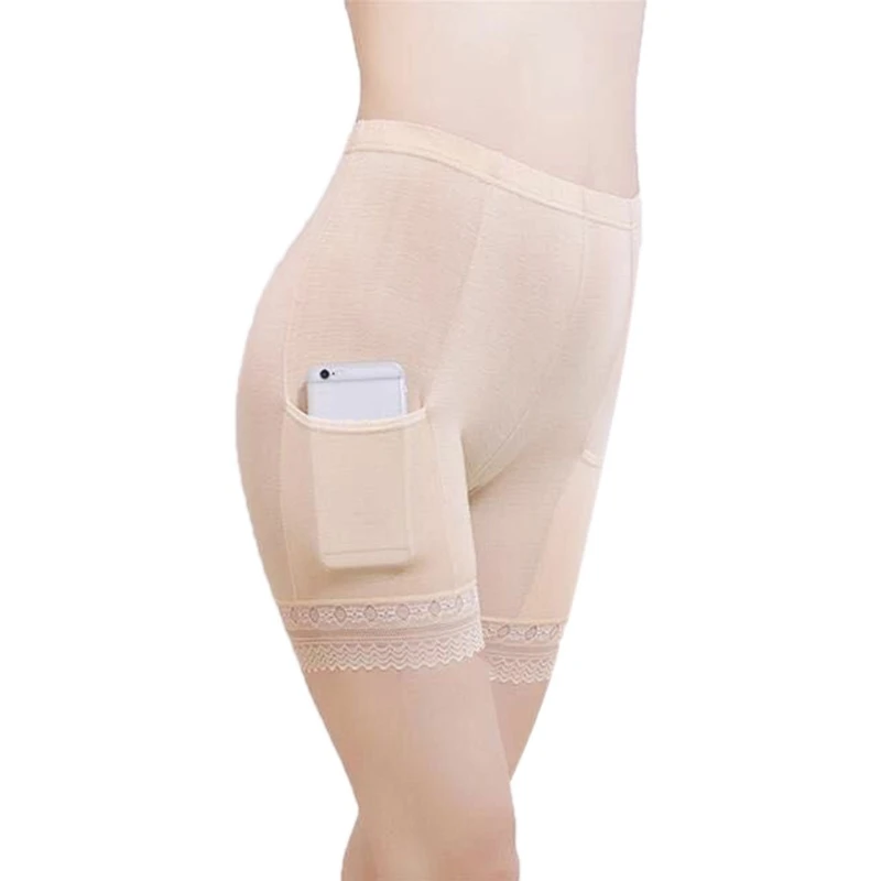 Женские безопасные штаны нижнее белье шорты леггинсы с карманом кружевная