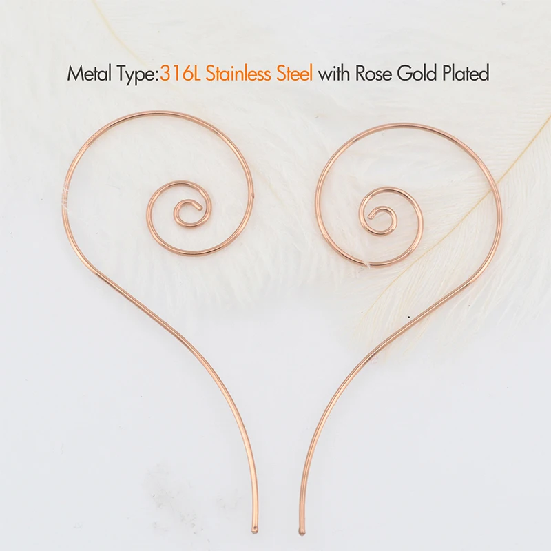 Женские серьги кольца в стиле хип хоп 1 пара|spiral ear|ear spiralear spiral earrings |