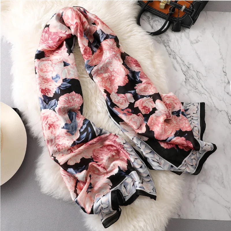 Новые однотонные шарфы в полоску для женщин атласный шелковый шарф хиджаб