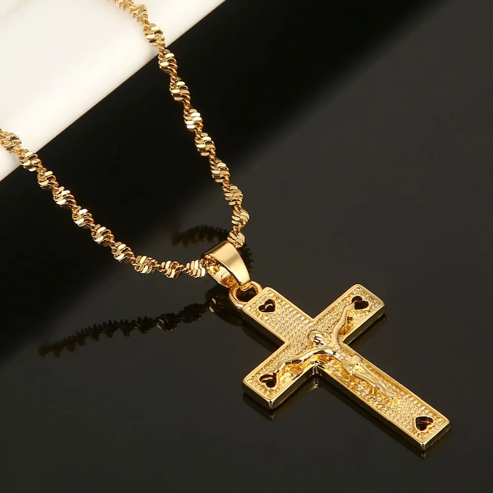 Ожерелье с подвеской Jesus Love Me для женщин золотой цвет религиозное украшение |