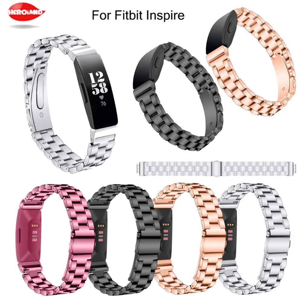 

Stainless Steel Watch Band Wrist Strap for Fitbit Inspire HR Heart Rate & Fitnes