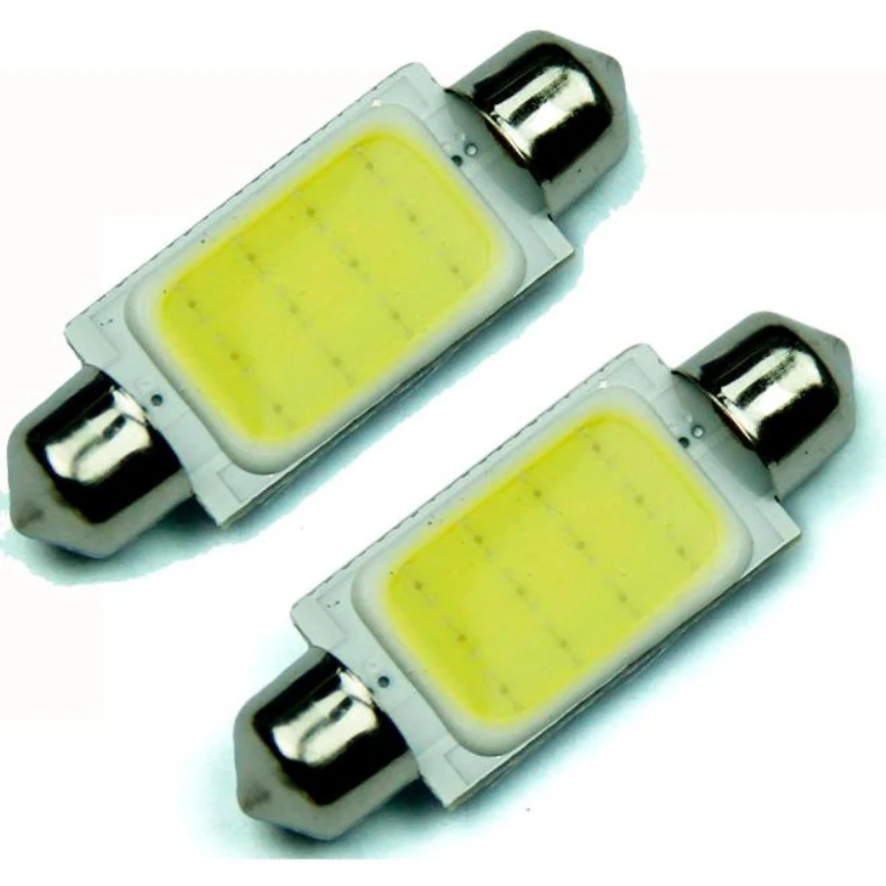 Франшиза 2 шт Высокое качество 42 мм Festoon COB 12 чипов DC 12V светодиодное освещение для