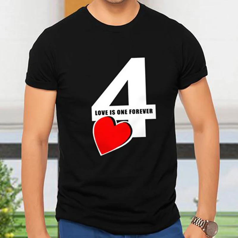 EnjoytheSpirit унисекс пара подходящая футболка Love Is One Forever 4 Ever футболка Повседневная мягкая хлопковая Футболка XS-2XL модная