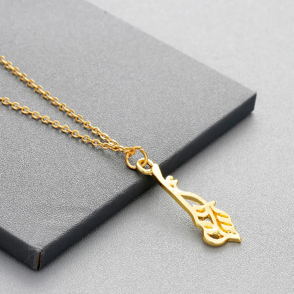 CHENGXUN Arabic Calligraphy Letter Necklace for Arab Woman Jewelry Allah Muslim Islam Necklaces &amp Pendants I Will Dream Symbol |