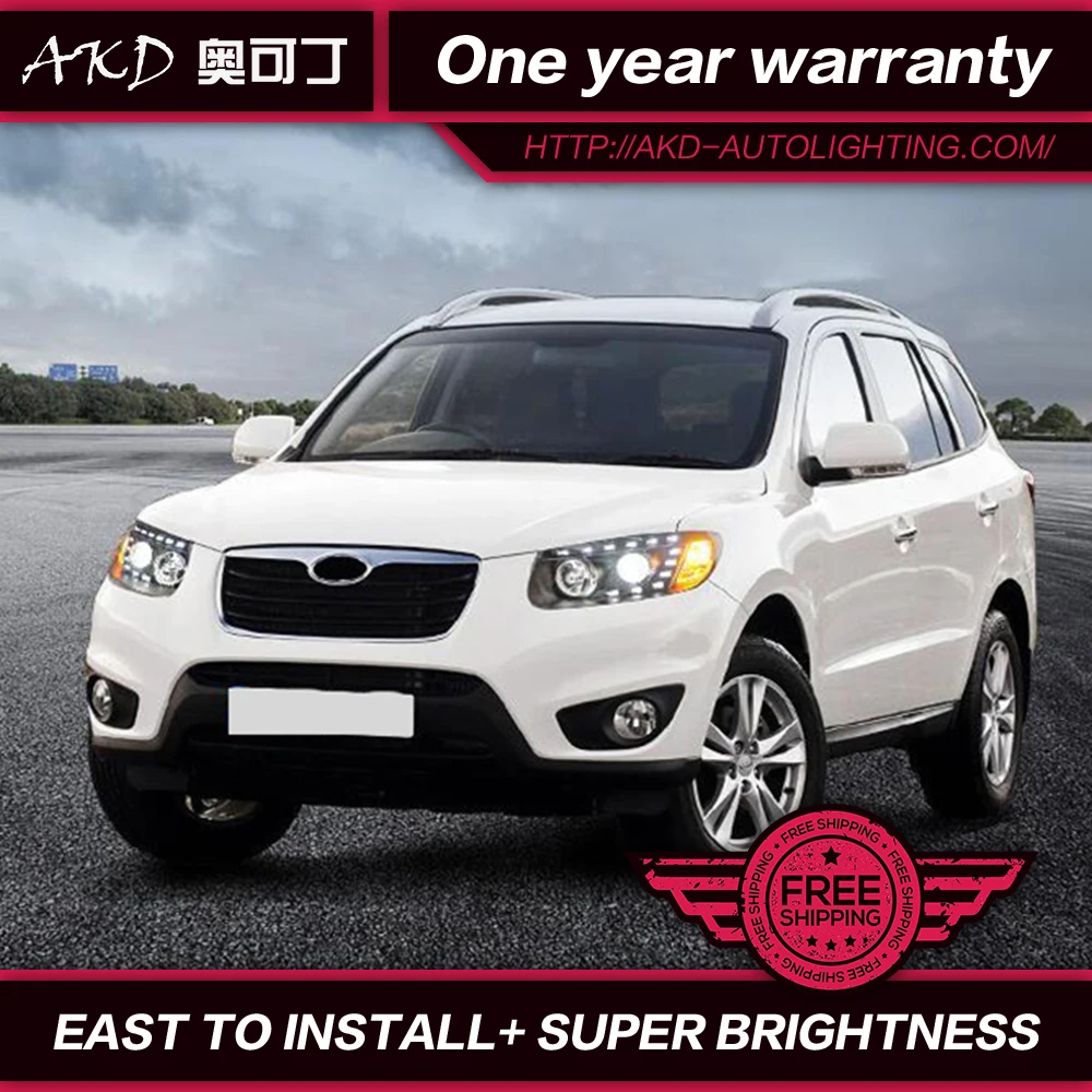 2012-2007 автомобильный Стайлинг для hyundai Santa Fe фары в светодио дный сборе