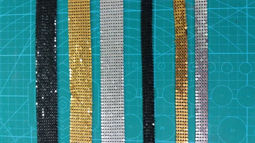 

45cm Quality Gold Silver Black Alloy Metal Ribbon DIY quality alloy ribbon for DIY Sewing Belt Bag Alloy Ribbon Glitter Ribbon