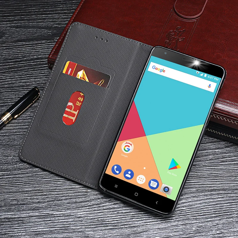 Чехол для Ulefone S7 Ретро стиль с заклепками из искусственной кожи откидной