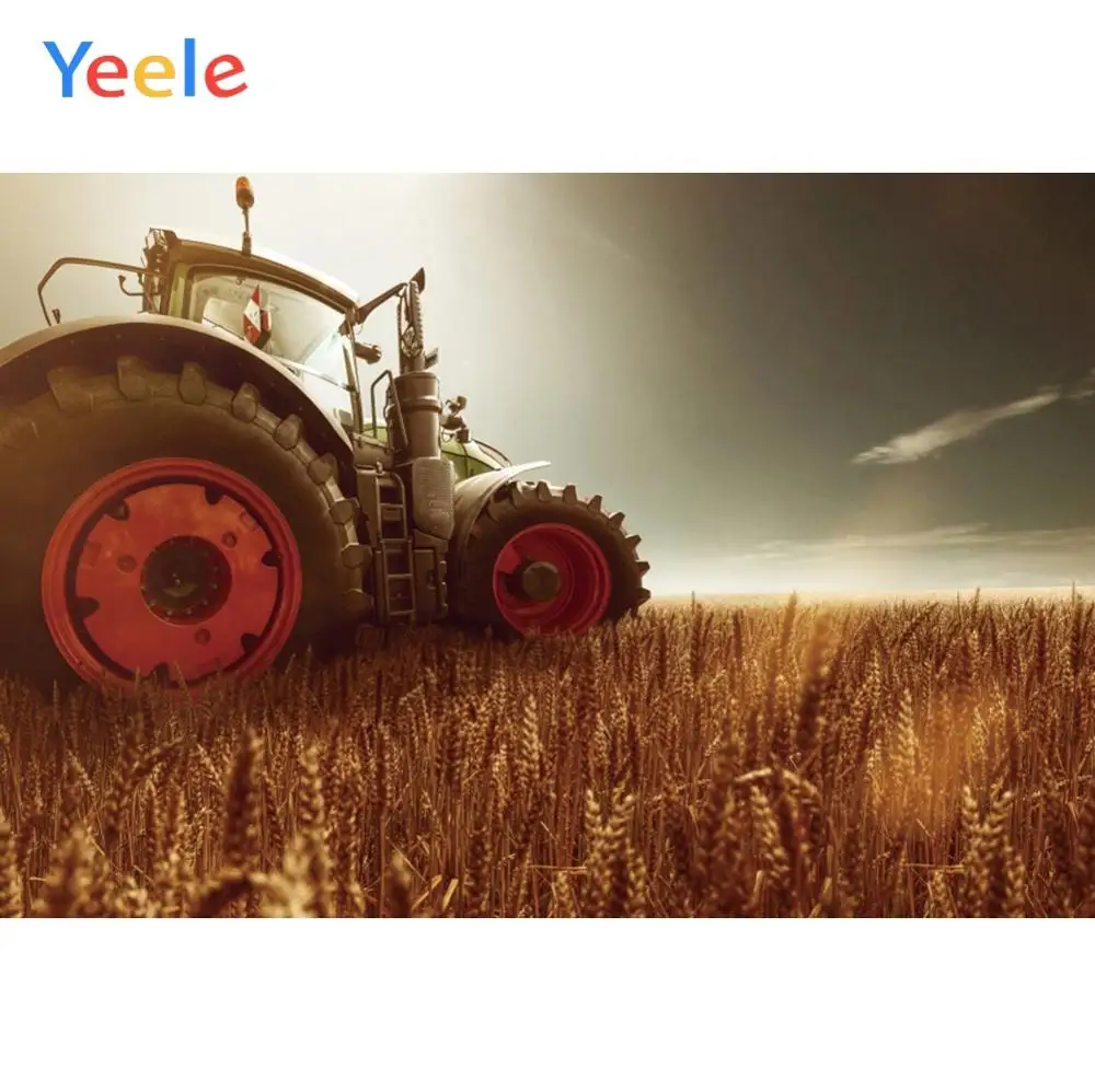 Yeele фоны для фотосъемки трактор пшеничное поле детский портрет Свадьба