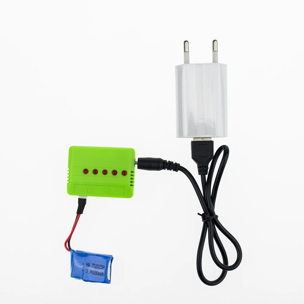 6 шт./лот 3 7 в 200 мАч батарея с USB быстрая зарядка SYMA X11 x4 x13 Квадрокоптер Дрон rc части