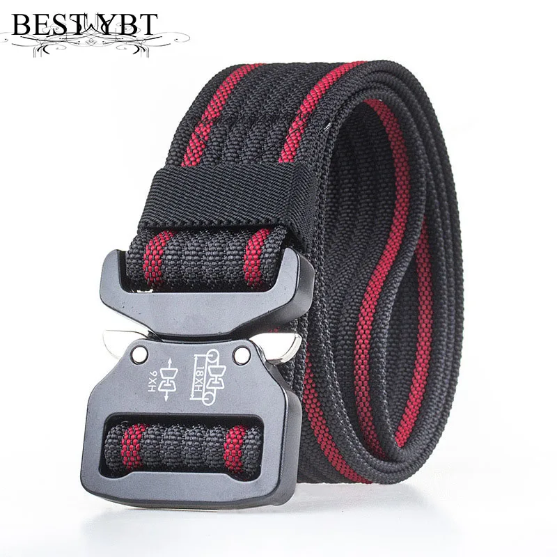 Best YBT Unisex belt new high quality Quick release Alloy Insert buckle Men outdoor casual sport and Women Nylon | Аксессуары для