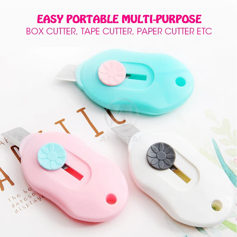 

Andstal 36pcs Mini Stainless Steel Paper Cutter M&G Cute Stationery Knife Metal Office Utility Knife Kawaii Craft Box cutter
