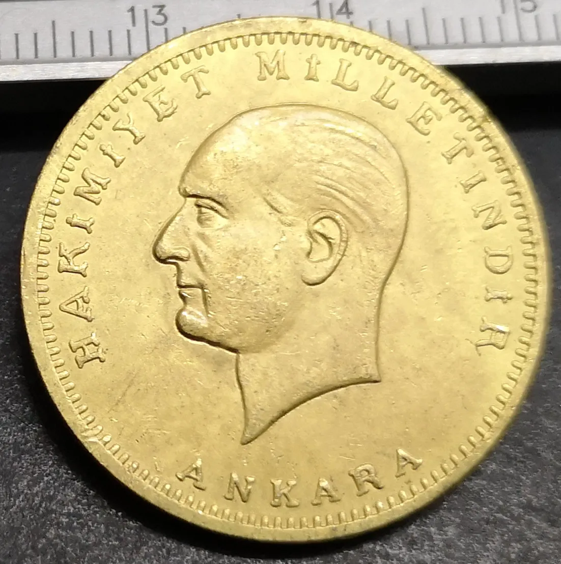 Точная копия из Турции 1923/38 Kuru 22K позолоченная монета 250|kuru| |