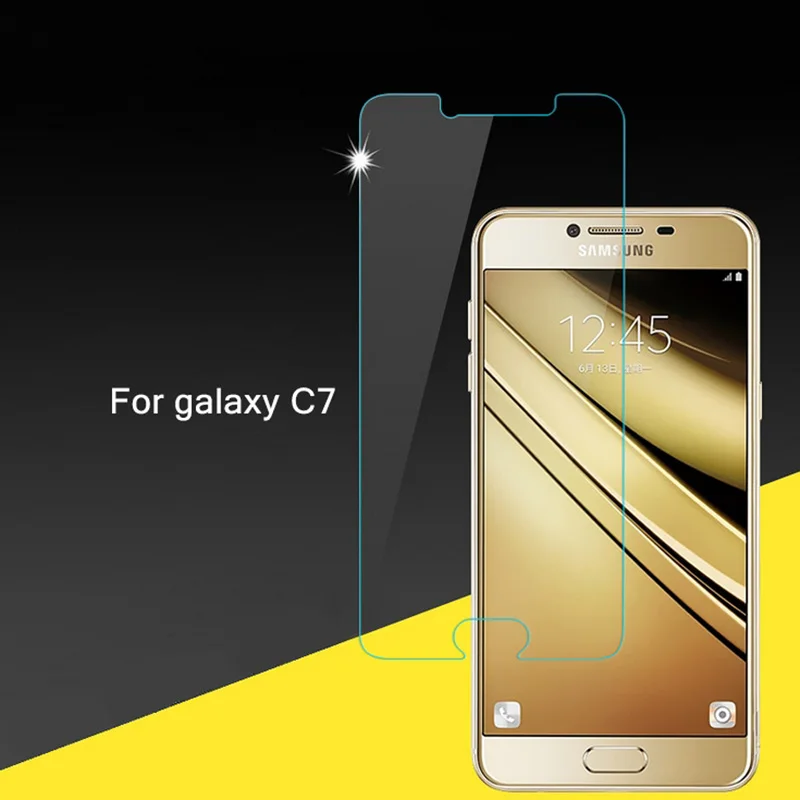 KARRIBECA 5 шт. 9H Arc закаленное стекло Защита для экрана samsung galaxy C7 Защитная пленка pantalla